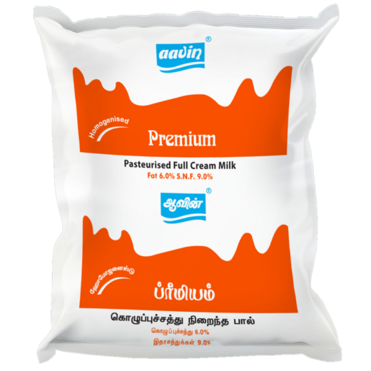 Aavin Premium Pasterurised Full Cream Milk (Orange)